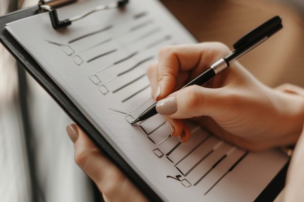 The checklist. A notebook. Business notebook. Planning. To-do list. High quality illustration